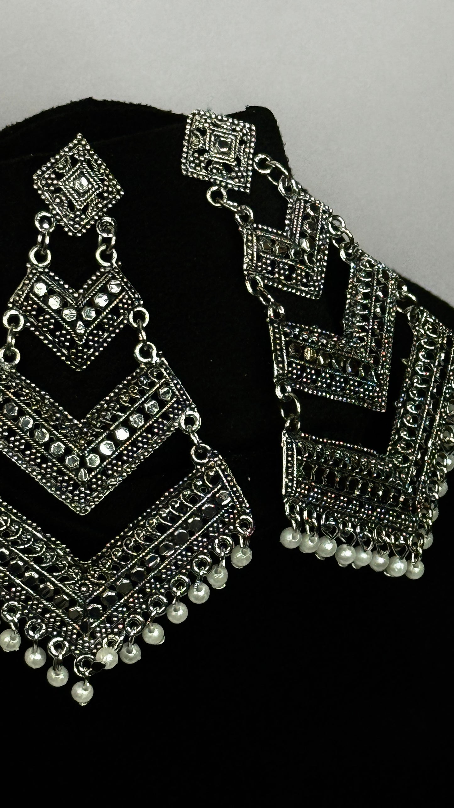 Tribal Chevron Cascade Earrings
