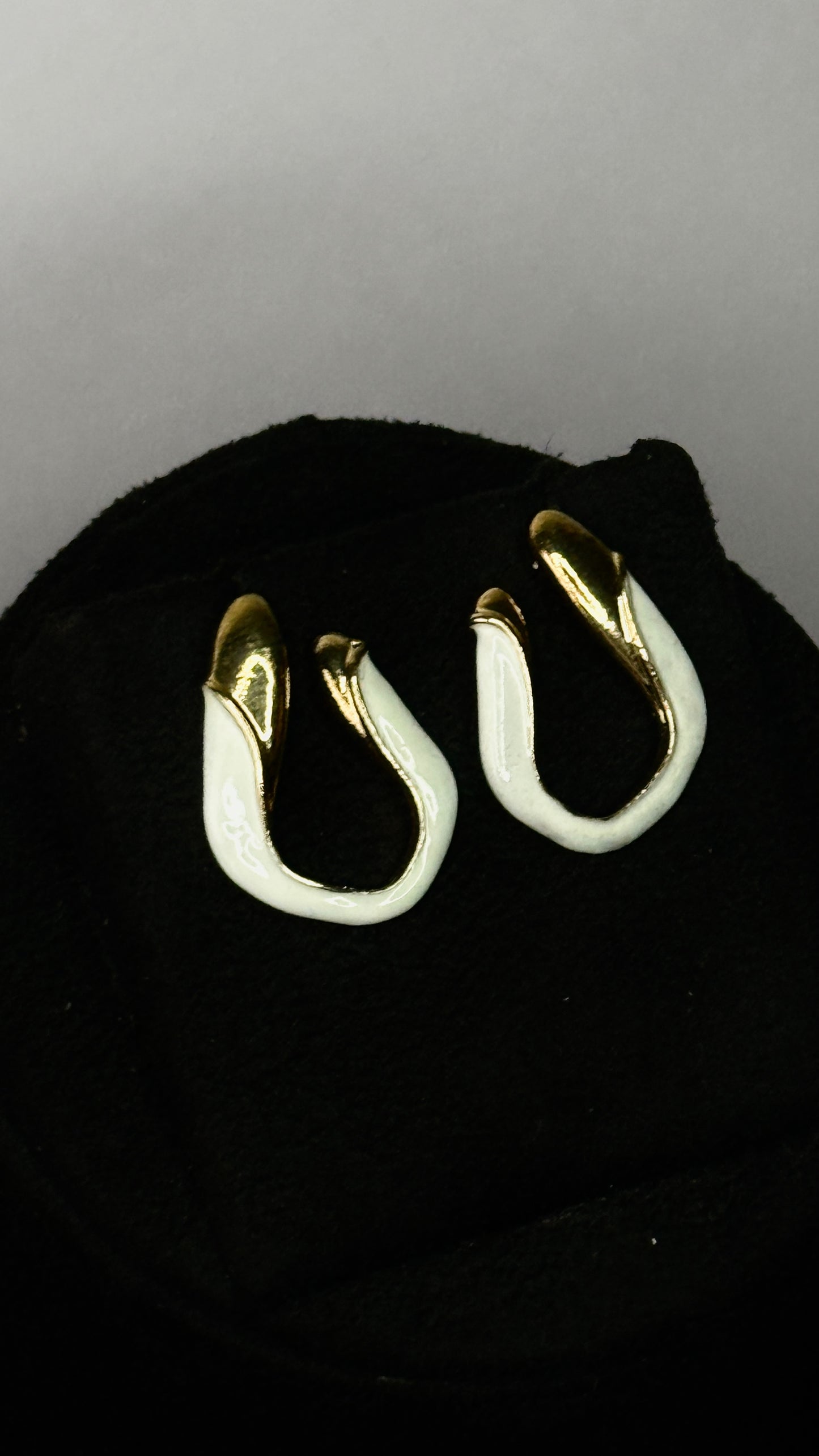 Modernist Enamel Drop Earrings