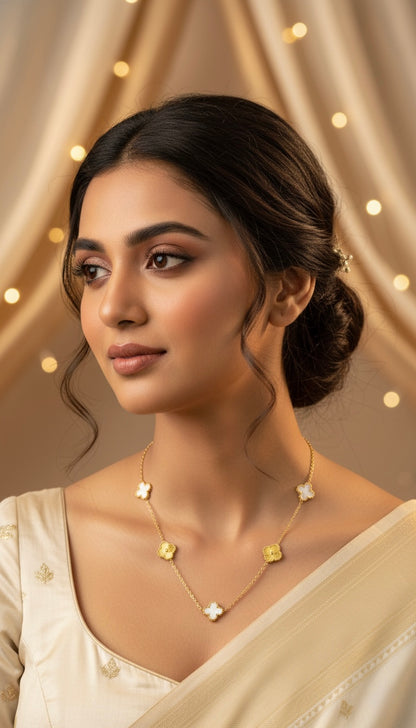 Luck Clover Station Necklace