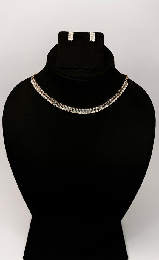 Gilded Bar Choker Set