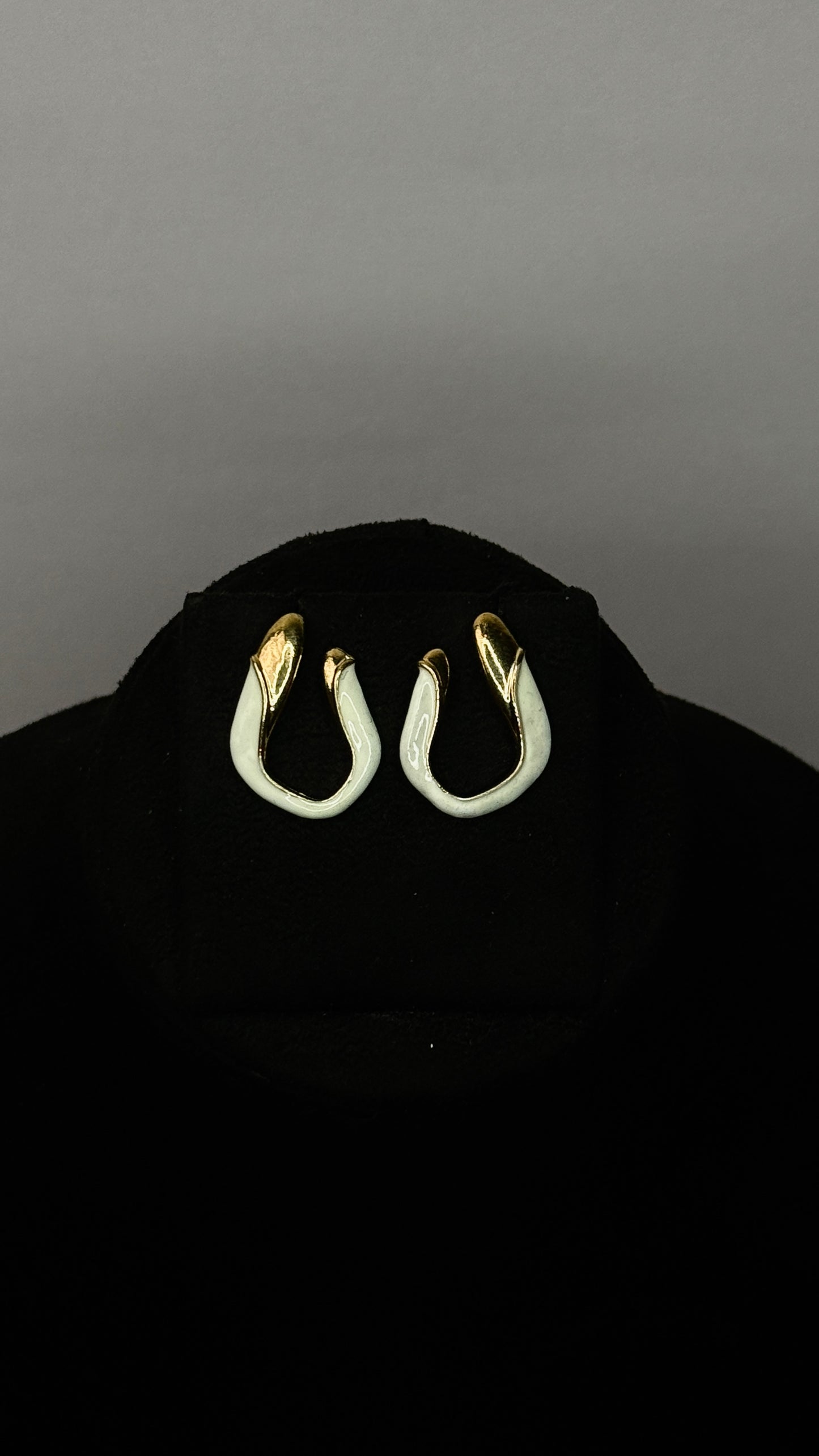 Modernist Enamel Drop Earrings