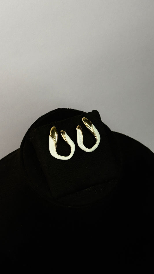 Modernist Enamel Drop Earrings