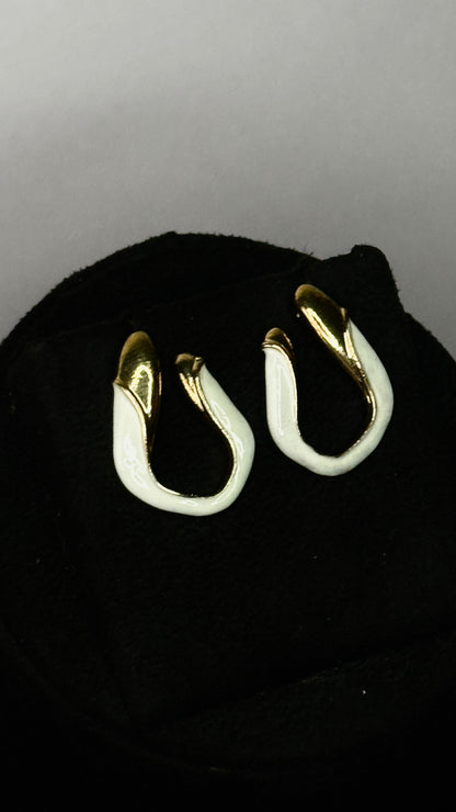 Modernist Enamel Drop Earrings