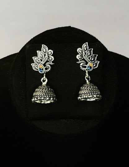 Mayuri Enamel Jhumka Earrings