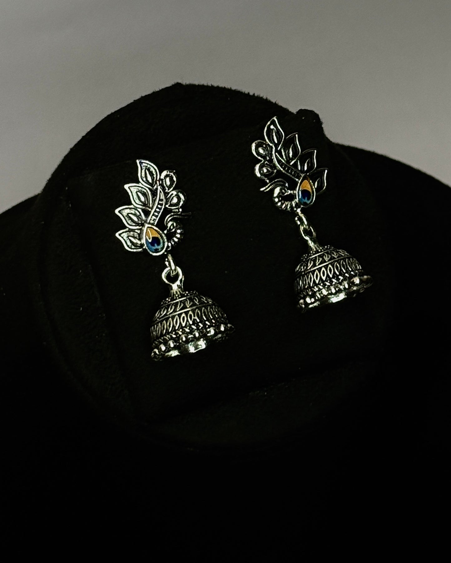Mayuri Enamel Jhumka Earrings