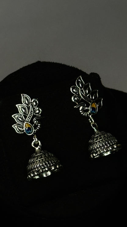 Mayuri Enamel Jhumka Earrings