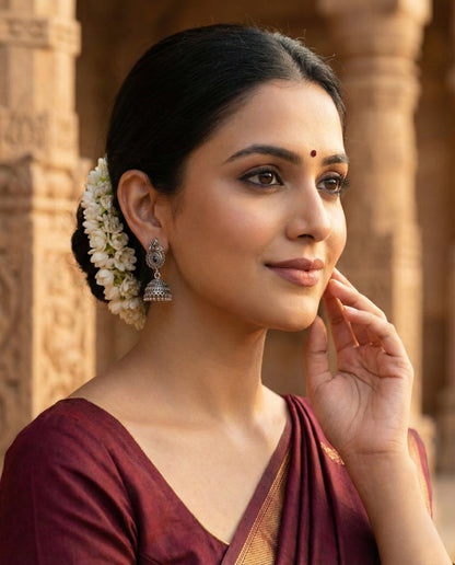 Kala-Patra Jhumka Drop Earrings